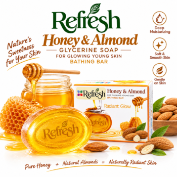 Refresh Honey Almond Bliss: Luxurious Glycerine Soap